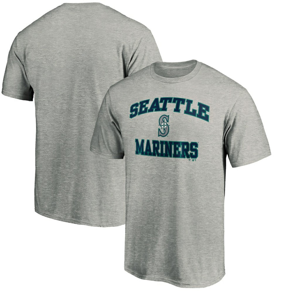 Seattle Mariners MTO Label Heart & Soul T-Shirt - Heather Gray