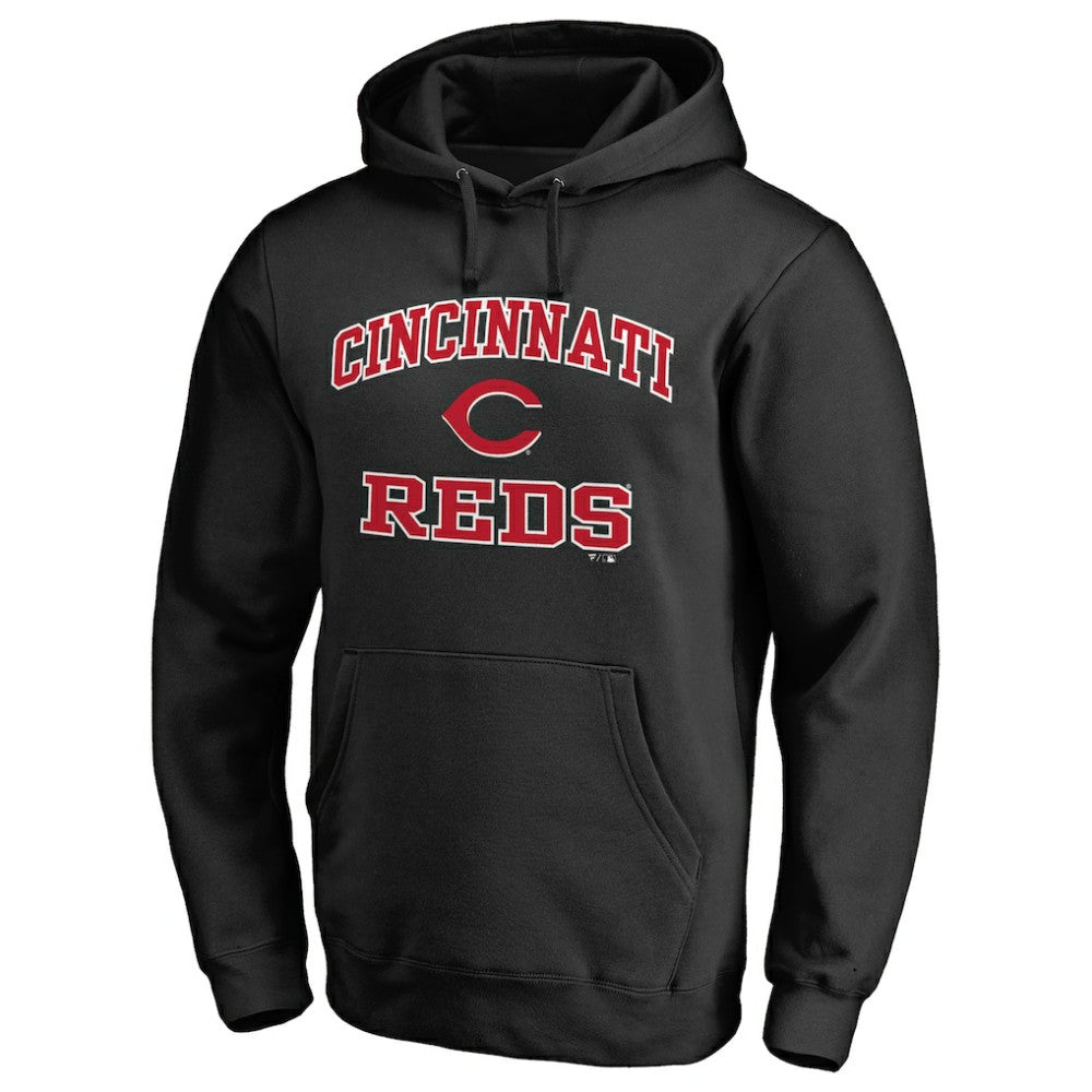 Cincinnati Reds Heart & Soul Pullover Hoodie - Black