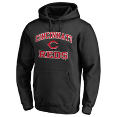 Cincinnati Reds Heart & Soul Pullover Hoodie - Black
