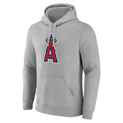 Los Angeles Angels Official Logo Fitted Pullover Hoodie - Heather Gray