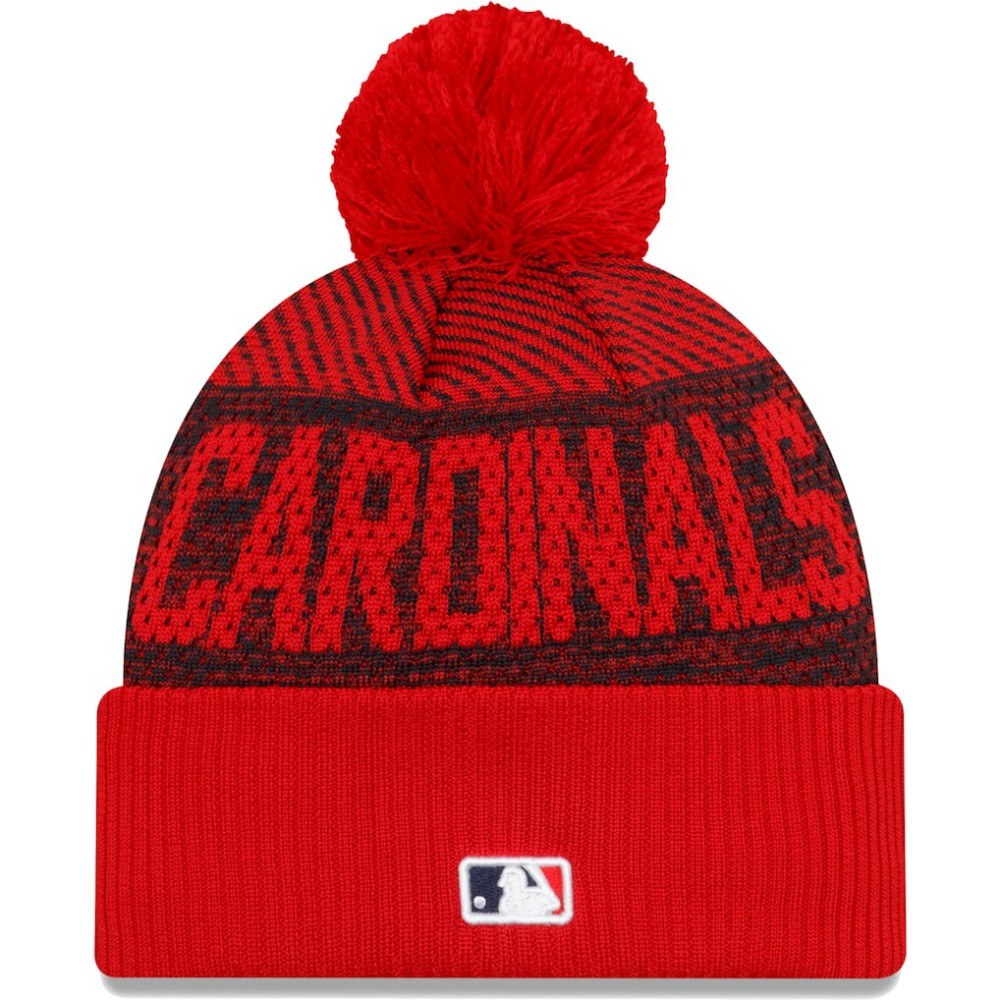 St. Louis Cardinals Authentic Collection Sport Cuffed Knit Hat with Pom - Red | New Era