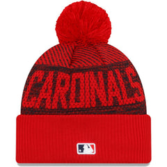 St. Louis Cardinals Authentic Collection Sport Cuffed Knit Hat with Pom - Red | New Era