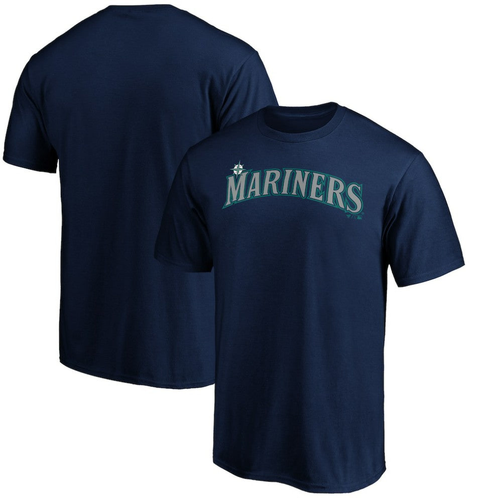 Seattle Mariners Official Wordmark Team T-Shirt - Navy