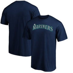 Seattle Mariners Official Wordmark Team T-Shirt - Navy