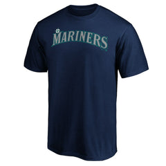 Seattle Mariners Official Wordmark Team T-Shirt - Navy