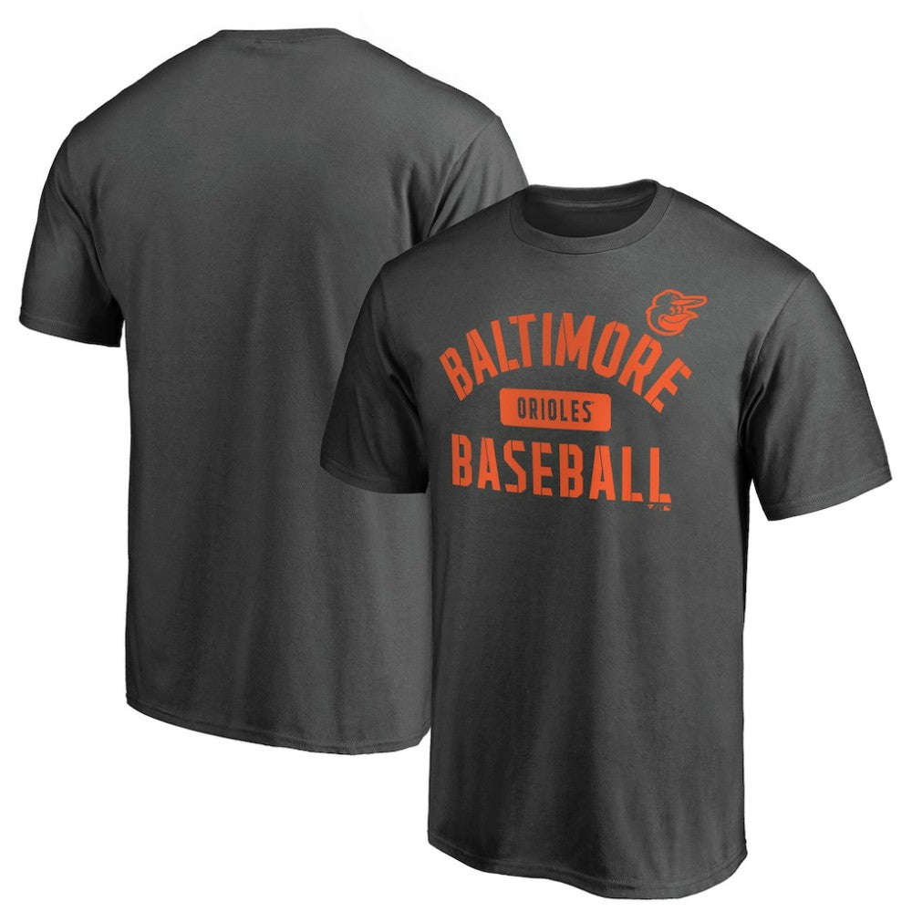 Baltimore Orioles Iconic Primary Pill T-Shirt - Charcoal