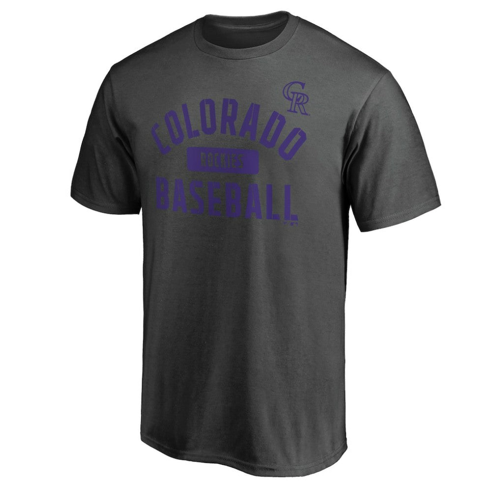 Colorado Rockies Iconic Primary Pill T-Shirt - Charcoal