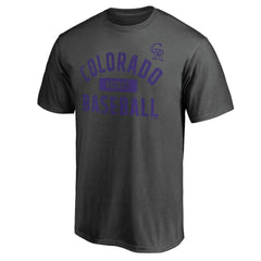 Colorado Rockies Iconic Primary Pill T-Shirt - Charcoal