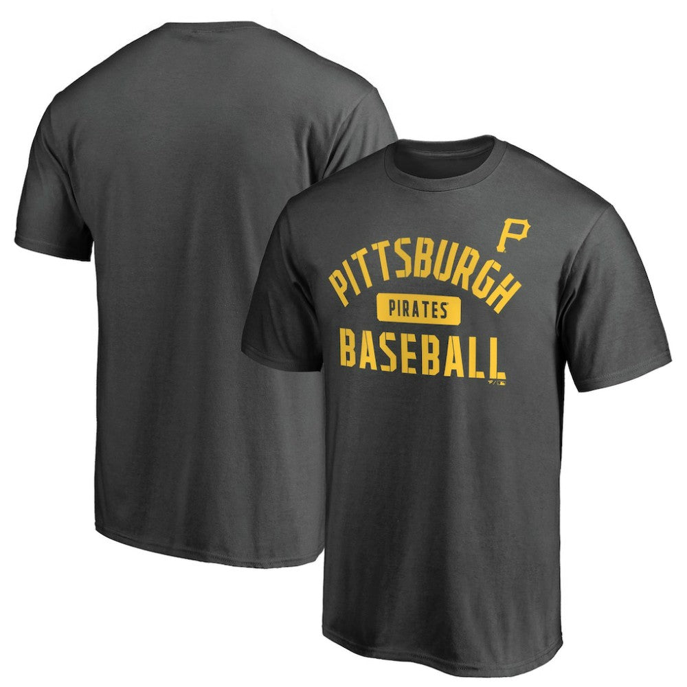 Pittsburgh Pirates Iconic Primary Pill T-Shirt - Charcoal