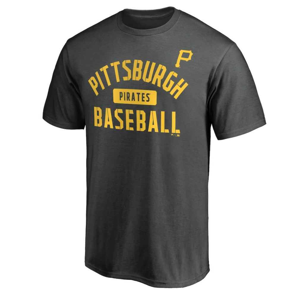 Pittsburgh Pirates Iconic Primary Pill T-Shirt - Charcoal