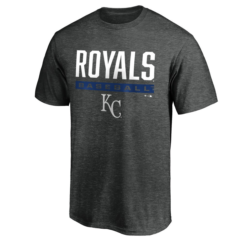 Kansas City Royals Win Stripe Logo T-Shirt - Charcoal