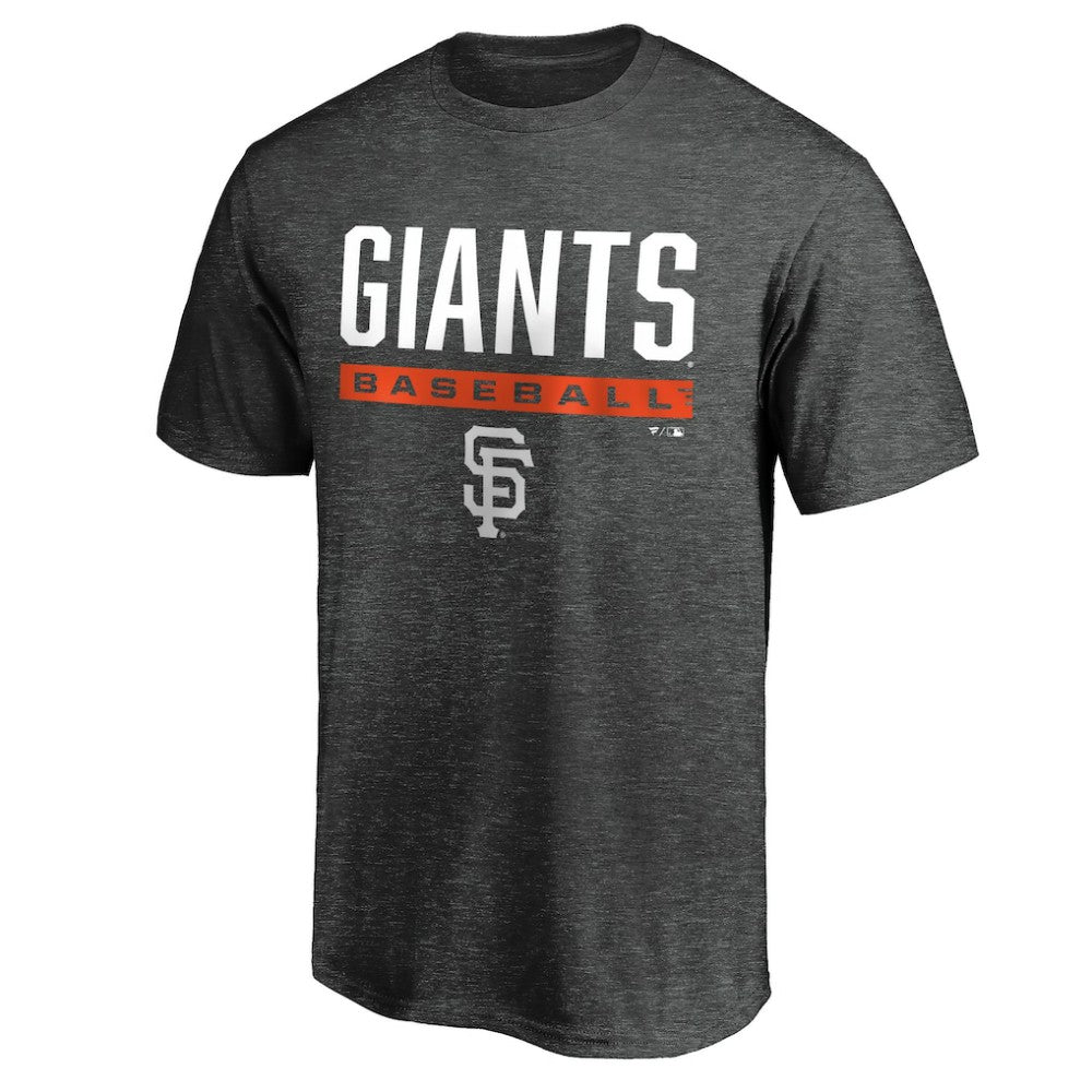 San Francisco Giants Win Stripe Logo T-Shirt II - Charcoal