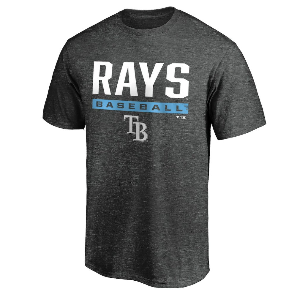 Tampa Bay Rays Win Stripe Logo T-Shirt II - Charcoal