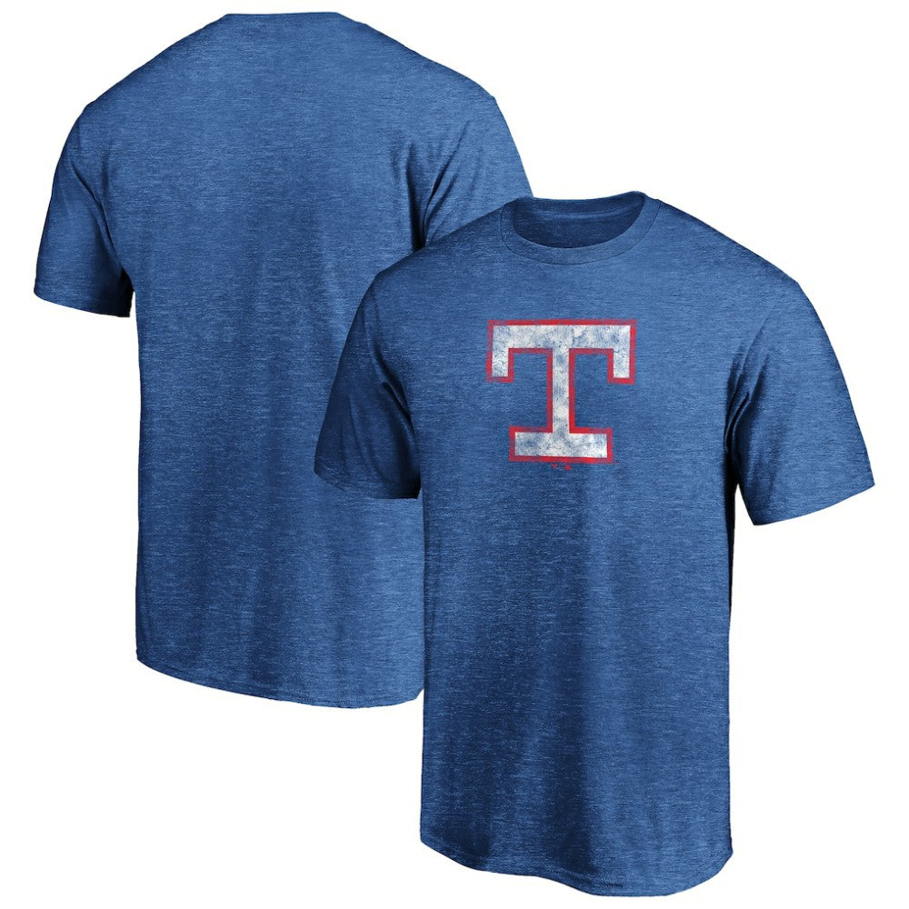 Texas Rangers Cooperstown Collection True Classics Throwback Logo Tri-Blend T-Shirt - Royal