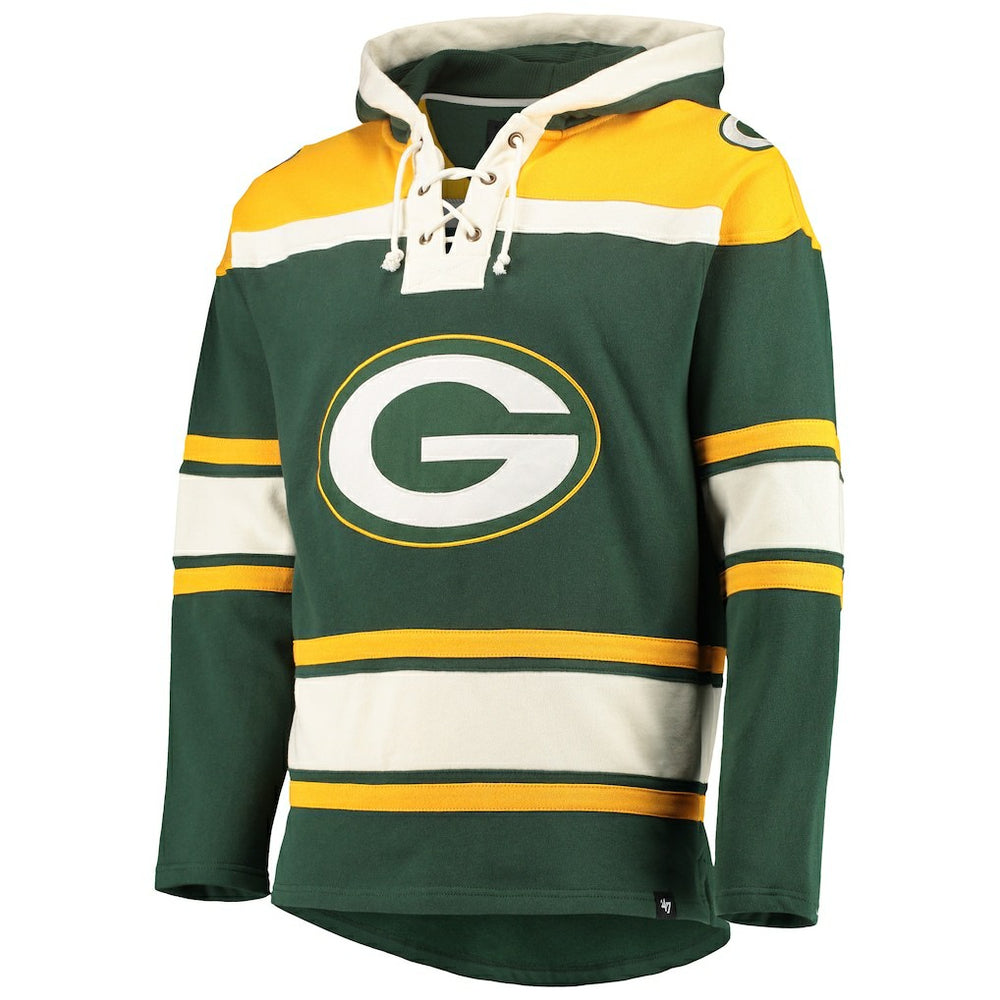 NFL Green Bay Packers '47 Lacer V-Neck Pullover Hoodie