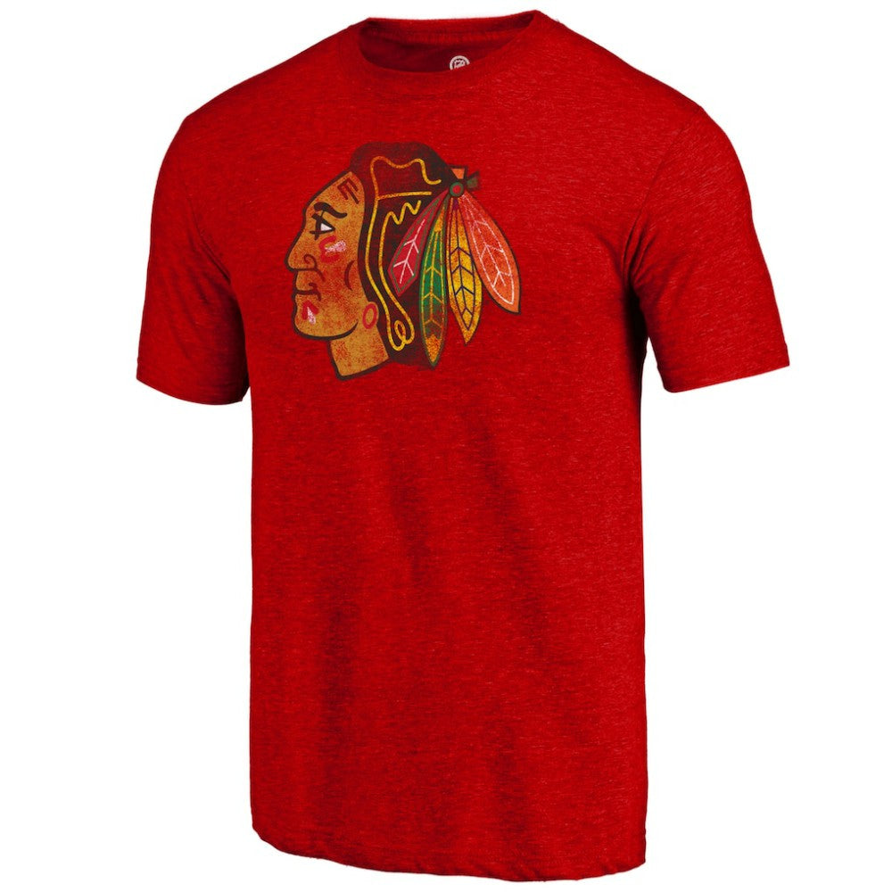 Chicago Blackhawks Distressed Tri-Blend T-Shirt