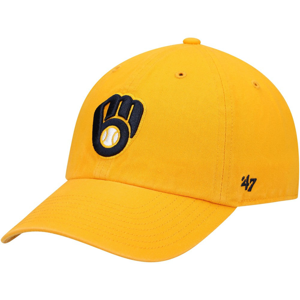 Milwaukee Brewers Clean Up Adjustable Hat - Gold | 47 brand