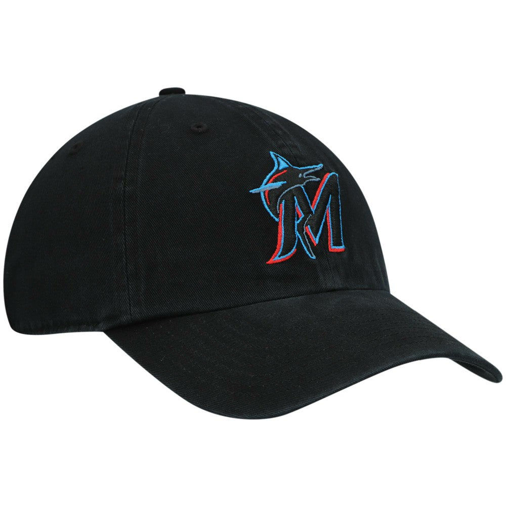 Miami Marlins Clean Up Adjustable Hat - Black | 47 brand