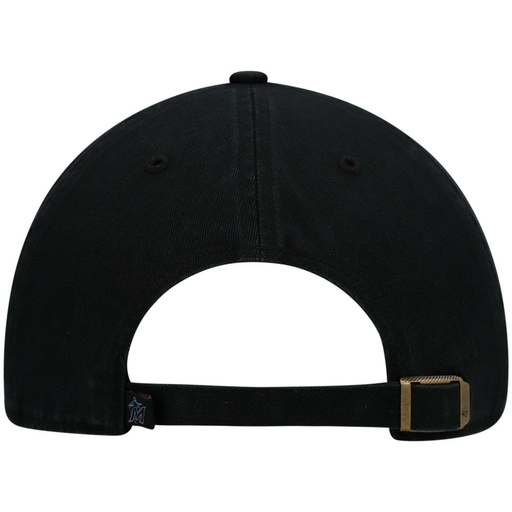 Miami Marlins Clean Up Adjustable Hat - Black | 47 brand