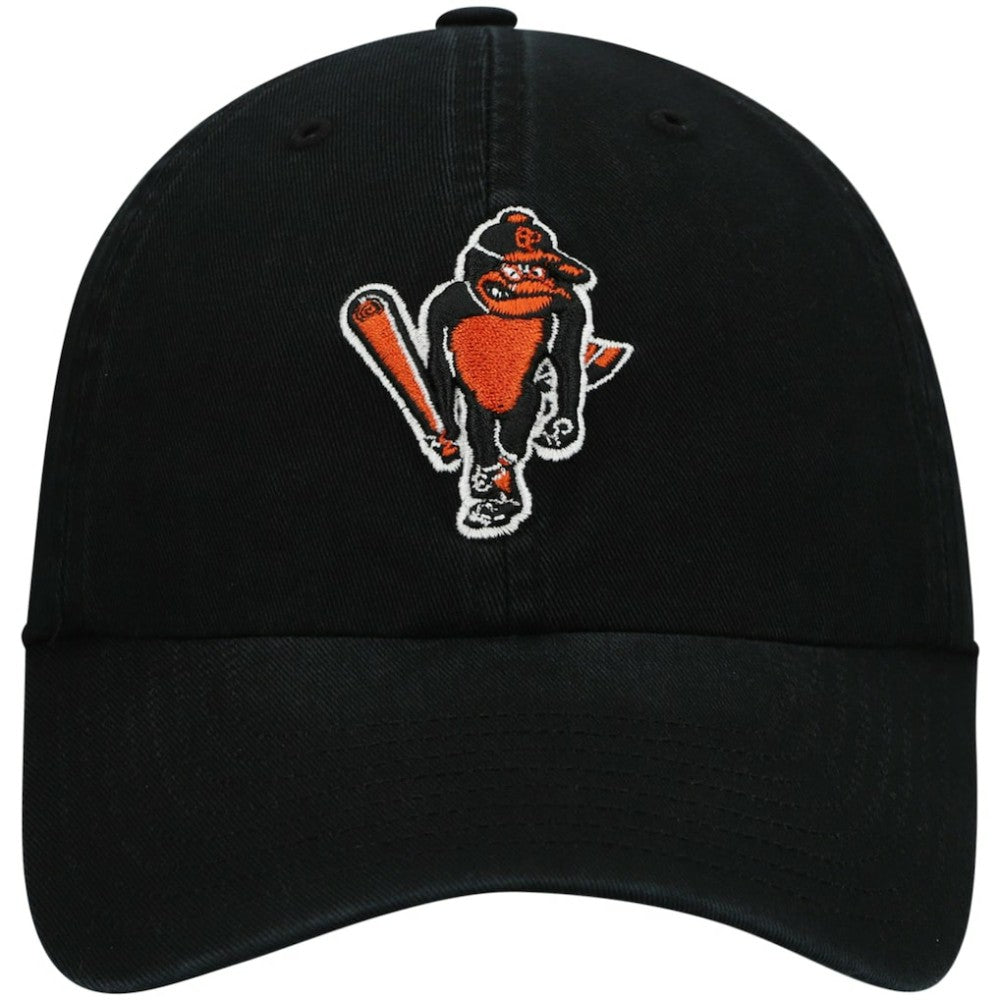 Baltimore Orioles Logo Cooperstown Collection Clean Up Adjustable Hat - Black | 47 brand