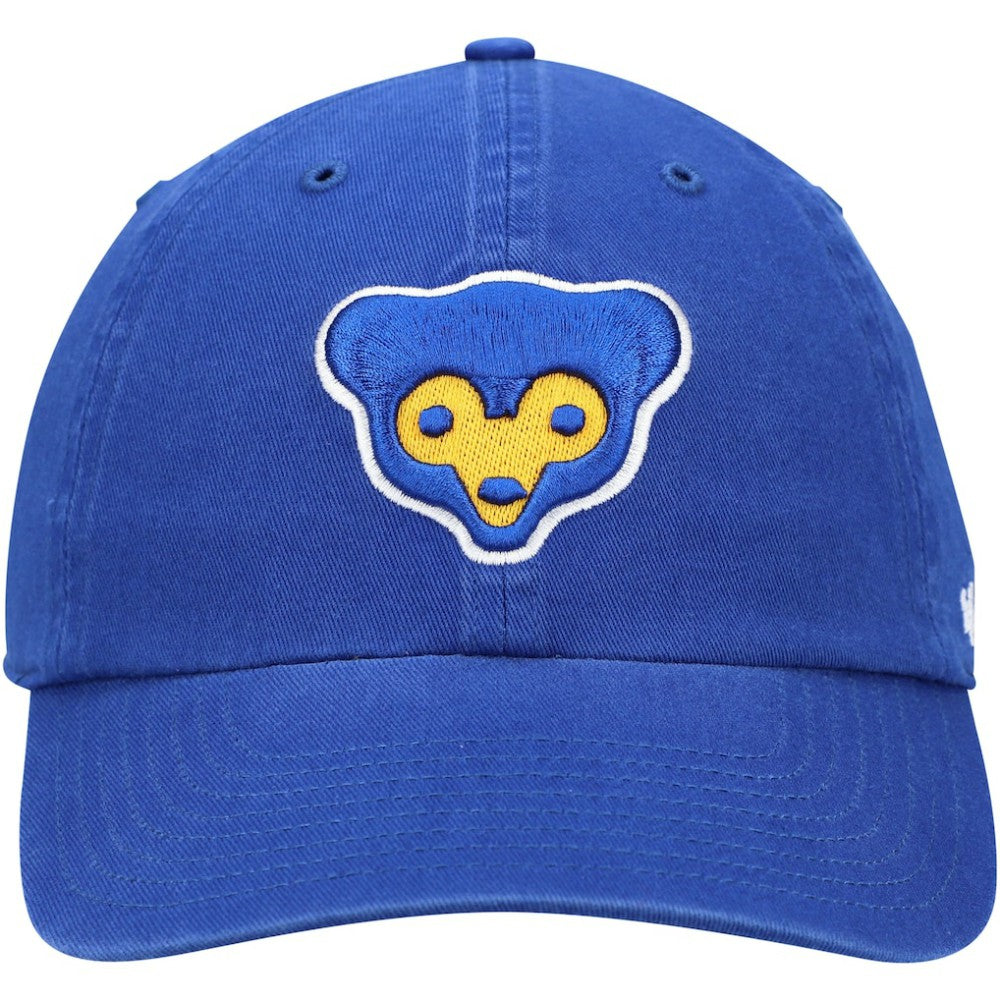 Chicago Cubs Logo Cooperstown Collection Clean Up Adjustable Hat - Royal | 47 brand