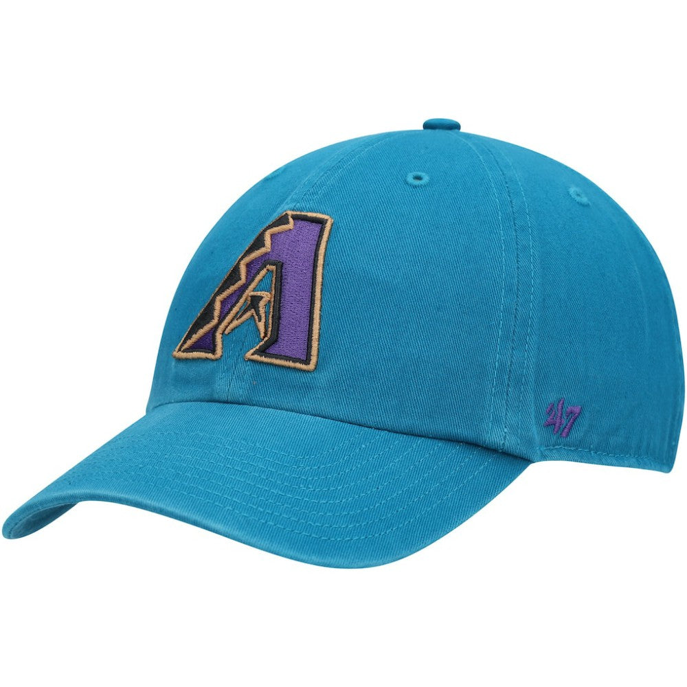 Arizona Diamondbacks Logo Cooperstown Collection Clean Up Adjustable Hat - Teal | 47 brand