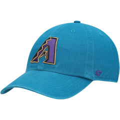 Arizona Diamondbacks Logo Cooperstown Collection Clean Up Adjustable Hat - Teal | 47 brand