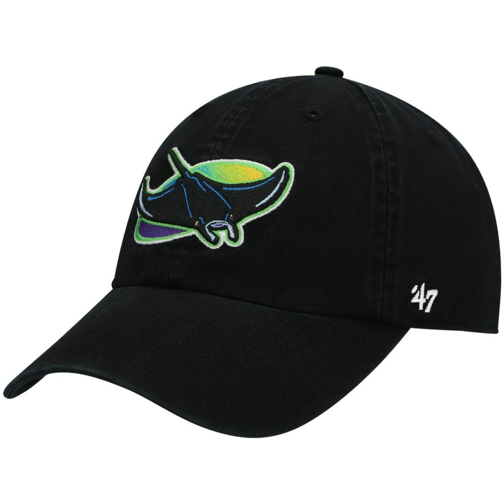 Tampa Bay Rays 2000 Logo Cooperstown Collection Clean Up Adjustable Hat - Black | 47 brand