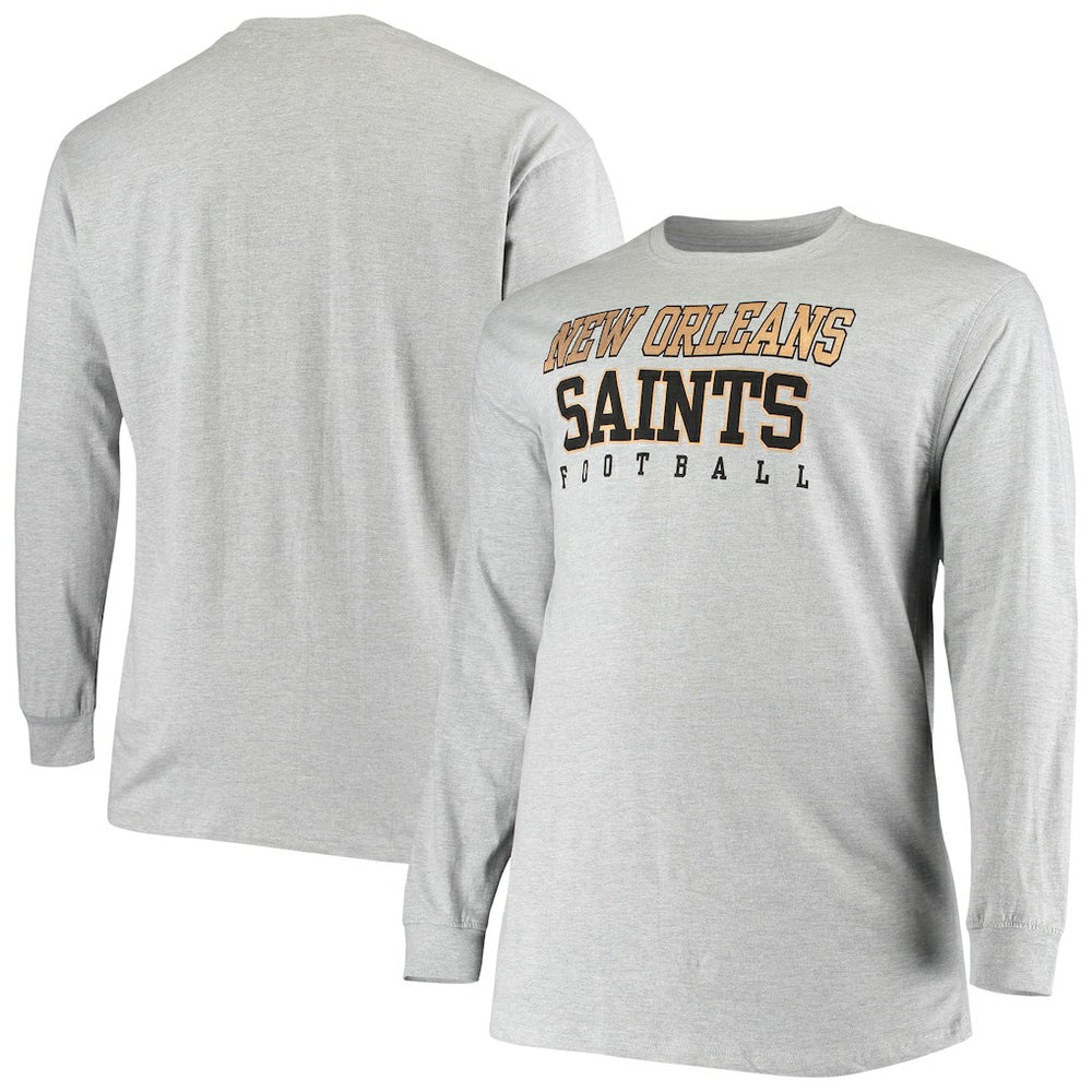 NFL New Orleans Saints Big & Tall Practice Long Sleeve T-Shirt