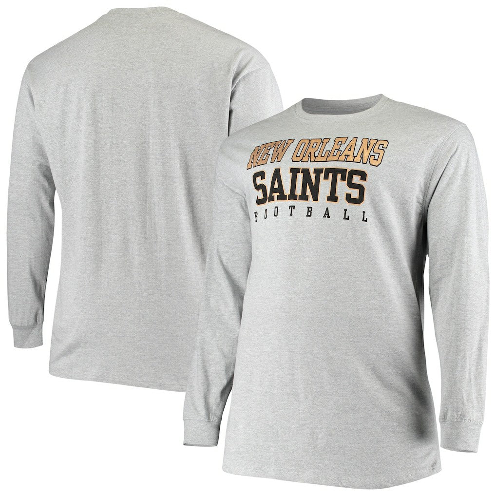 NFL New Orleans Saints Big & Tall Practice Long Sleeve T-Shirt