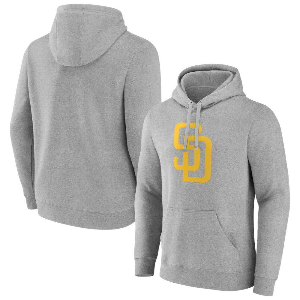 San Diego Padres Official Logo Pullover Hoodie - Heather Gray