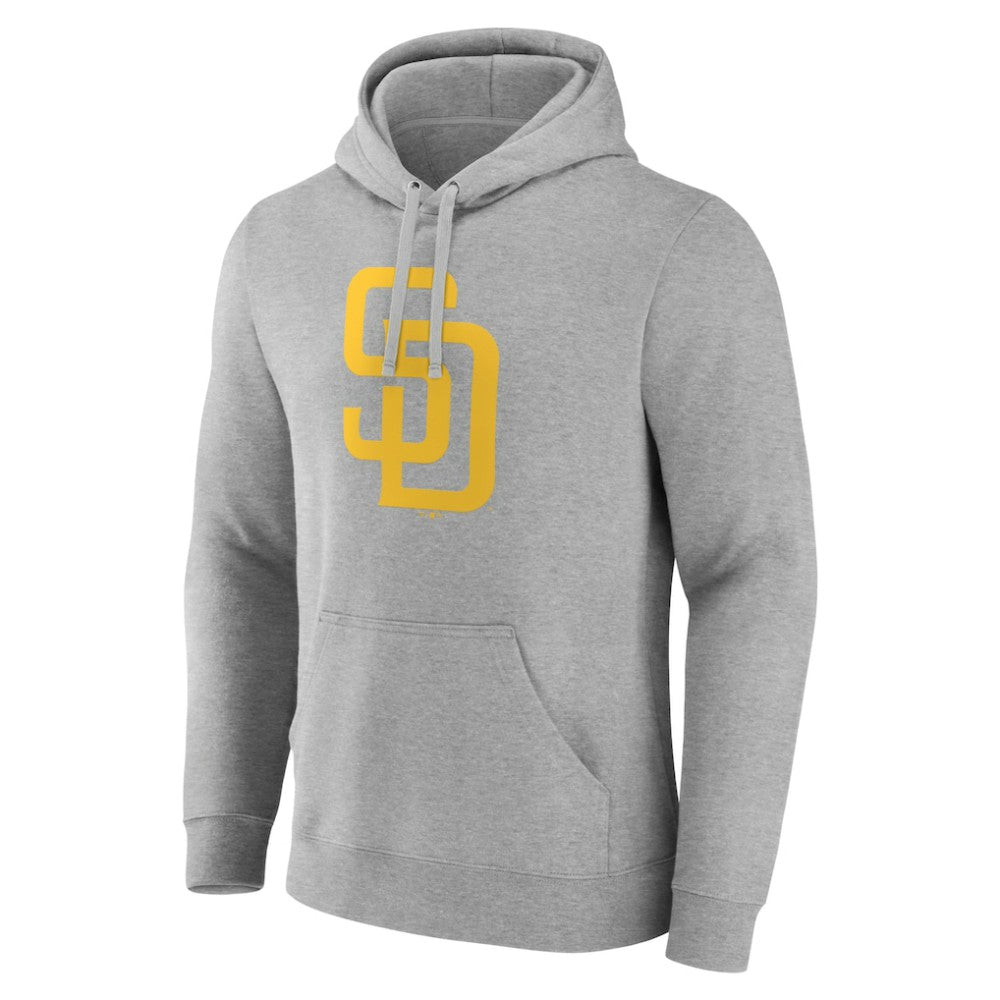 San Diego Padres Official Logo Pullover Hoodie - Heather Gray
