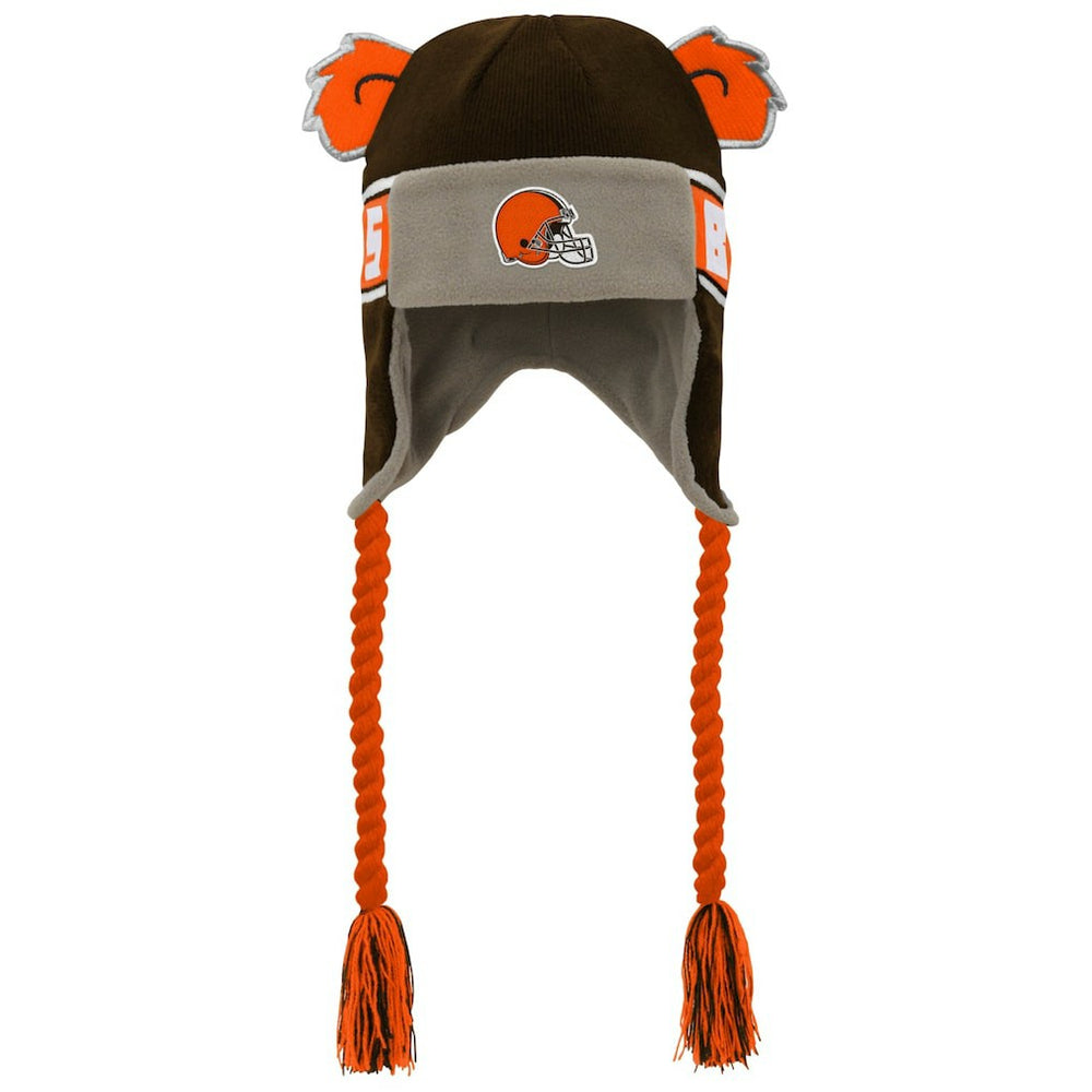 NFL Cleveland Browns Preschool Wordmark Ears Trooper Knit Hat