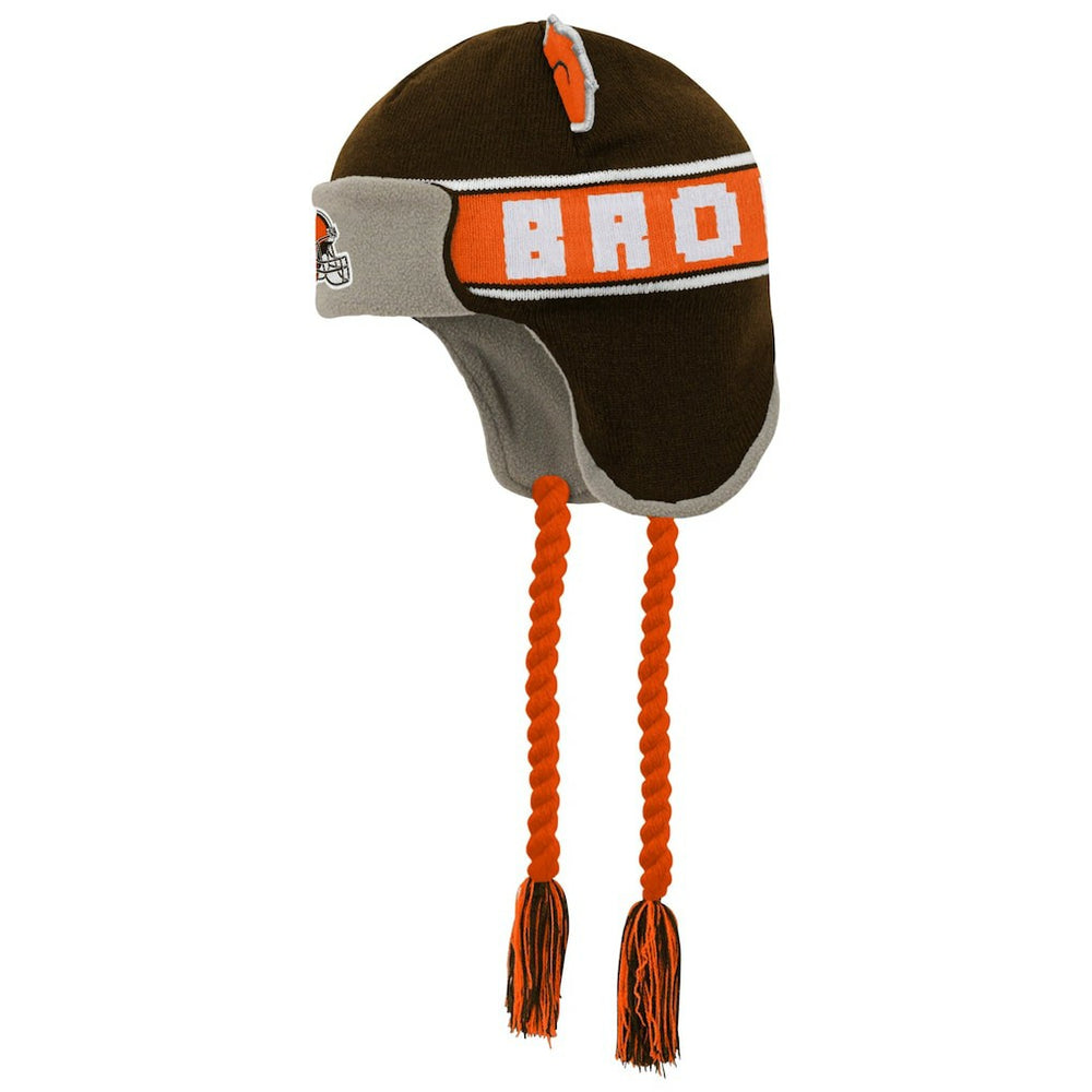 NFL Cleveland Browns Preschool Wordmark Ears Trooper Knit Hat