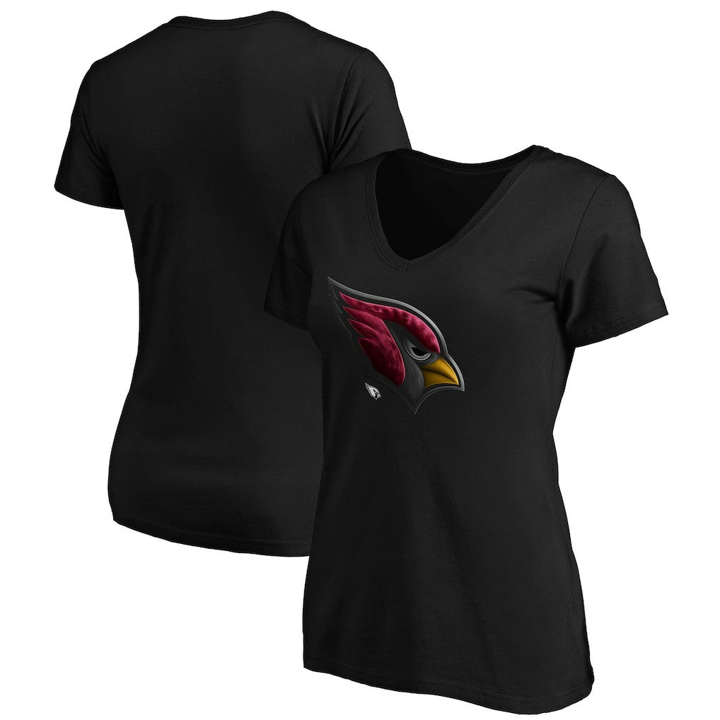 NFL Arizona Cardinals Women's Midnight Mascot Logo V-Neck T-Shirt