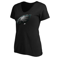 NFL Philadelphia Eagles Women's Midnight Mascot Logo V-Neck T-Shirt