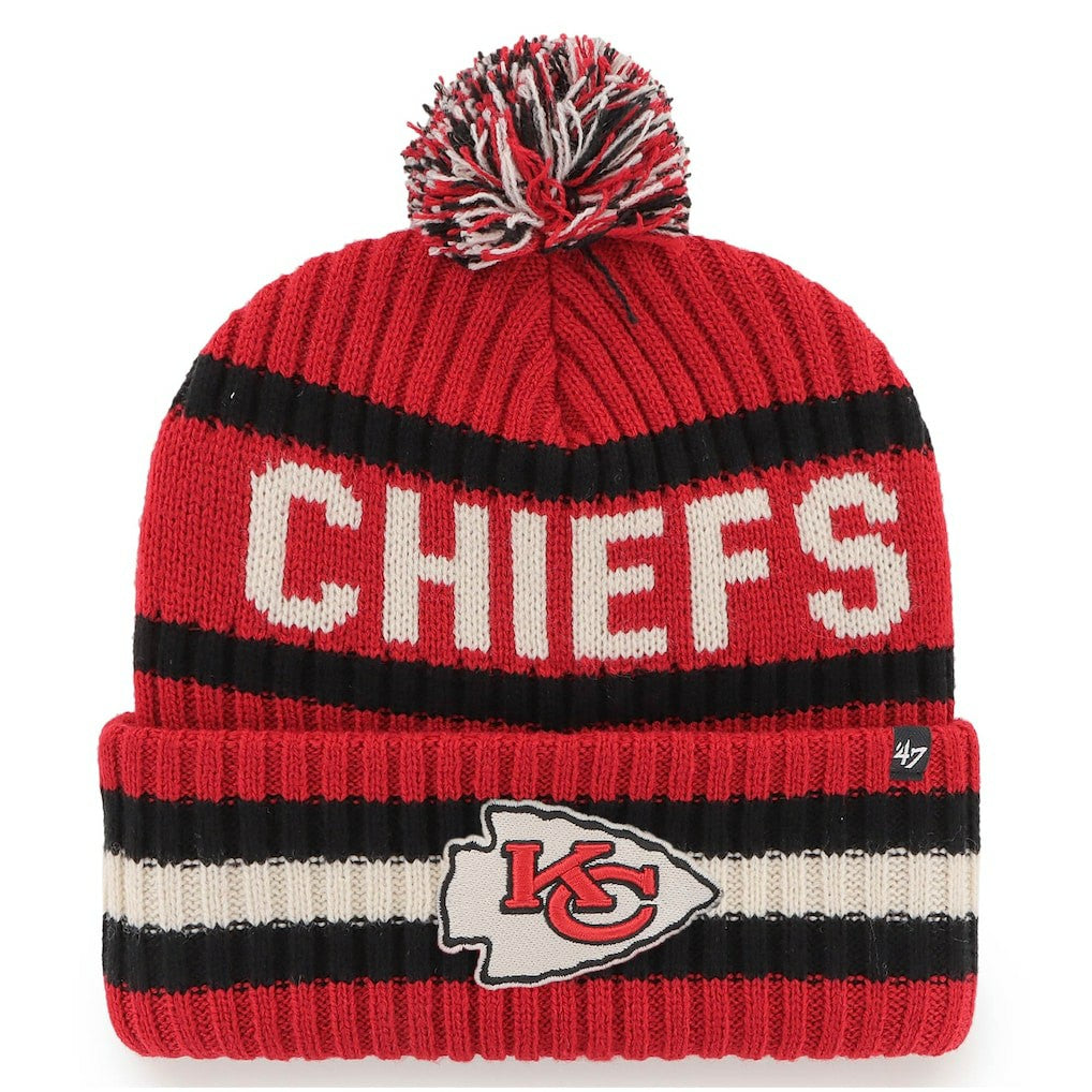 NFL Kansas City Chiefs '47 Bering Cuffed Knit Hat with Pom