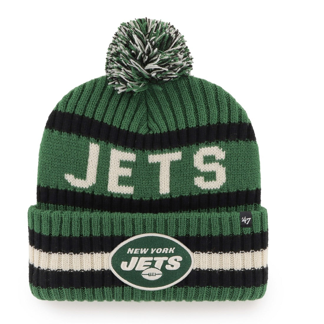 NFL New York Jets '47 Bering Cuffed Knit Hat with Pom
