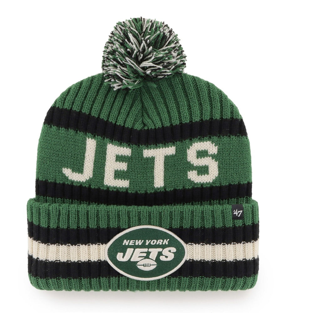NFL New York Jets '47 Bering Cuffed Knit Hat with Pom