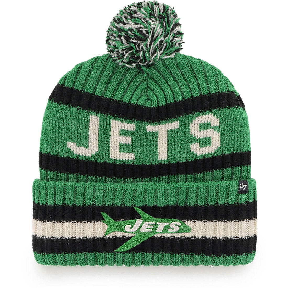 NFL New York Jets '47 Bering Cuffed Knit Hat with Pom