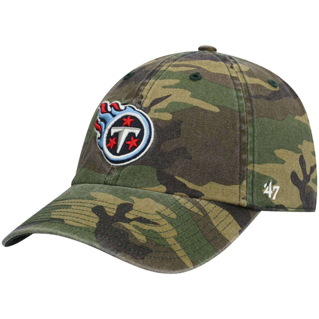 NFL Tennessee Titans '47 Woodland Clean Up Adjustable Hat