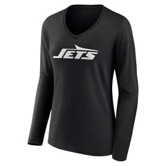 NFL New York Jets Women's Primary Team Logo Long Sleeve V-Neck T-Shirt