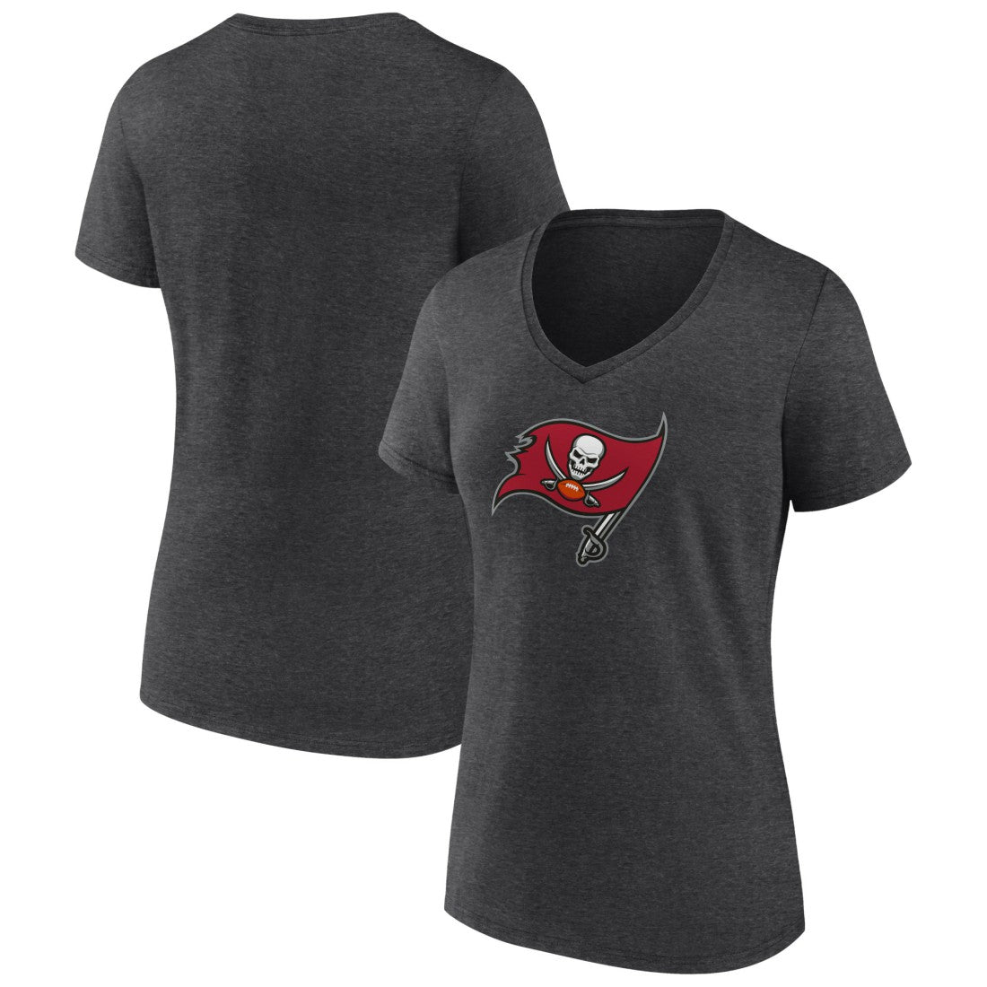 NFL Tampa Bay Buccaneers Women's Primary Team Logo V-Neck T-Shirt