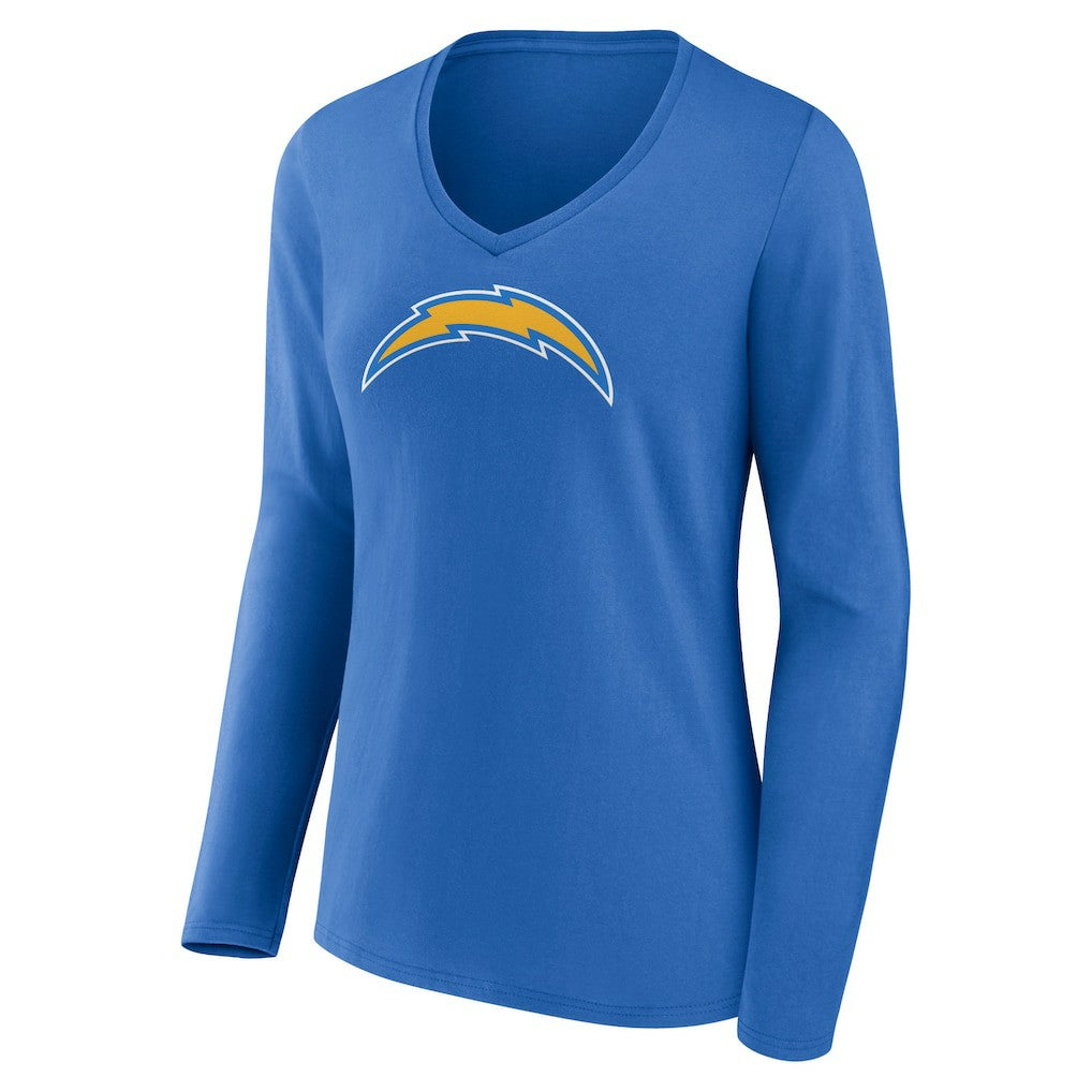 NFL Los Angeles Chargers Women's Primary Team Logo Long Sleeve V-Neck T-Shirt