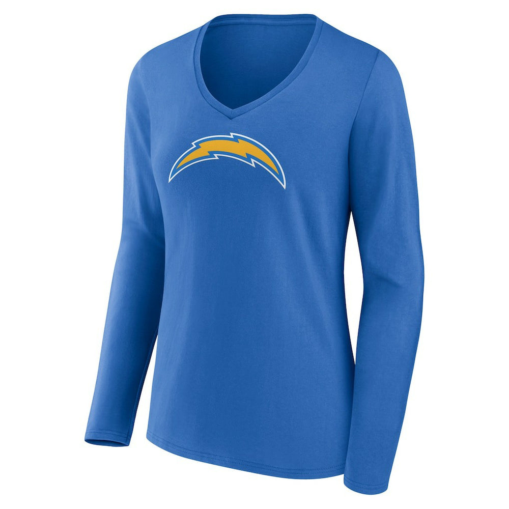NFL Los Angeles Chargers Women's Primary Team Logo Long Sleeve V-Neck T-Shirt