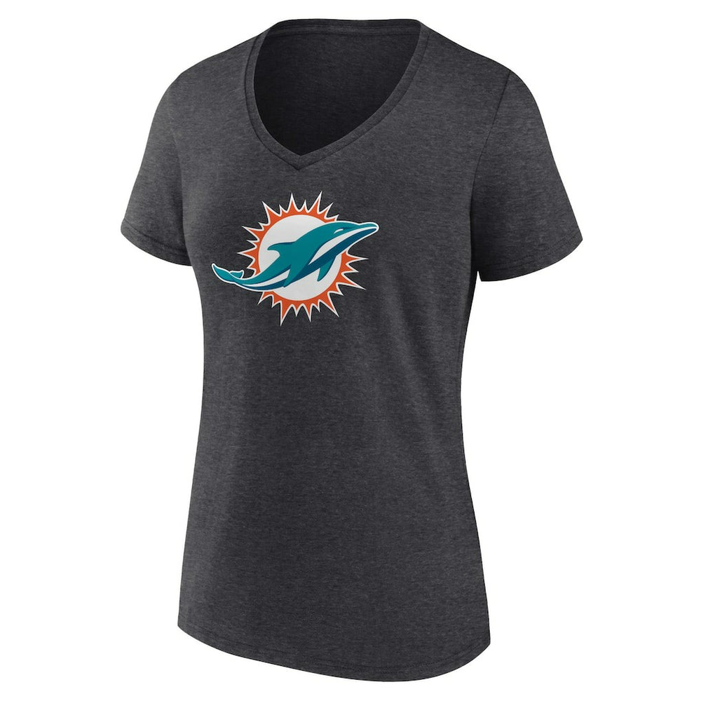 NFL Miami Dolphins Women's Primary Team Logo V-Neck T-Shirt