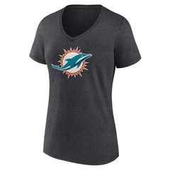 NFL Miami Dolphins Women's Primary Team Logo V-Neck T-Shirt