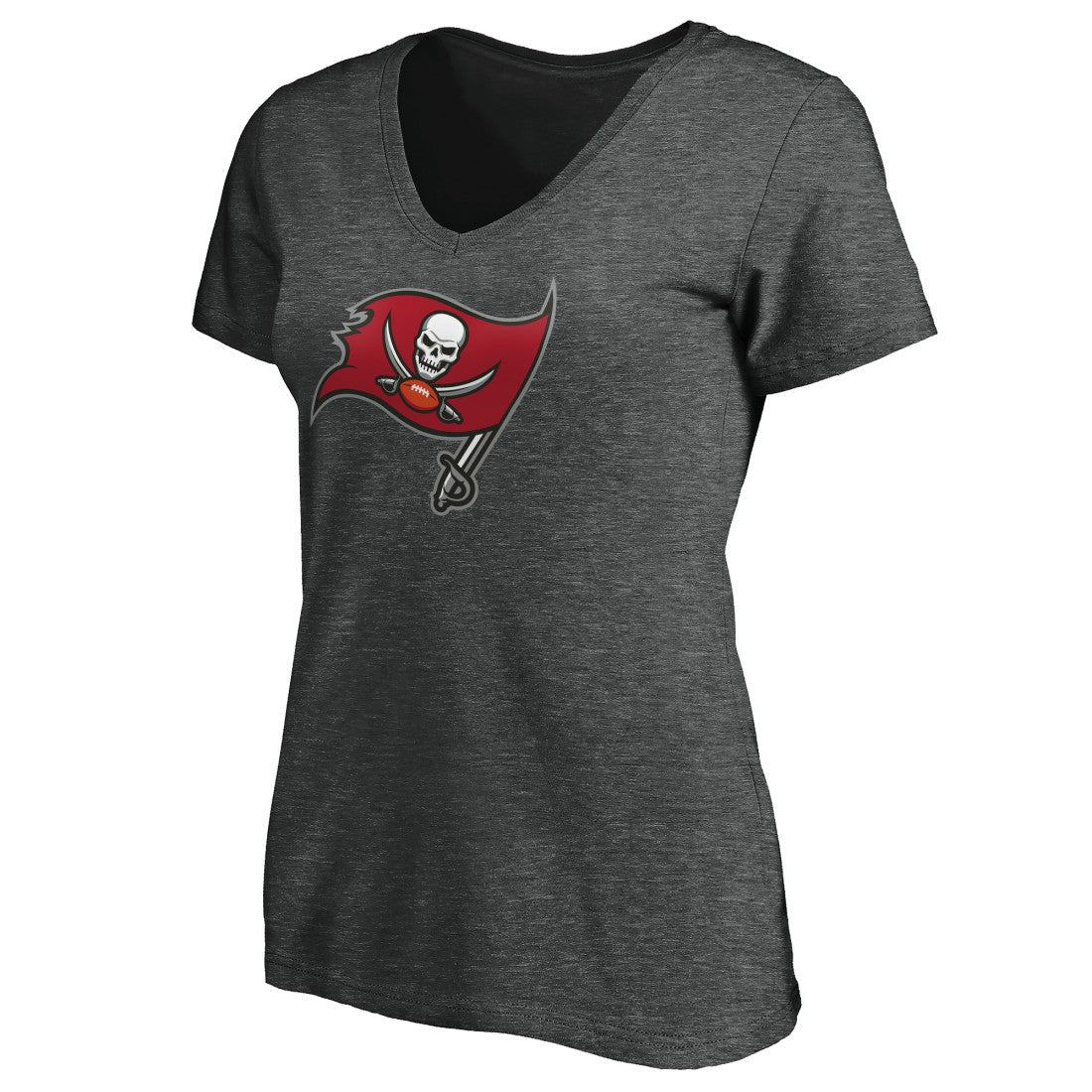 NFL Tampa Bay Buccaneers Women's Primary Logo V-Neck T-Shirt