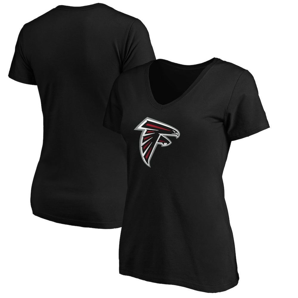 NFL Atlanta Falcons Women's Primary Logo V-Neck T-Shirt