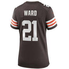 NFL Cleveland Browns Denzel Ward  Women's Player Game Jersey